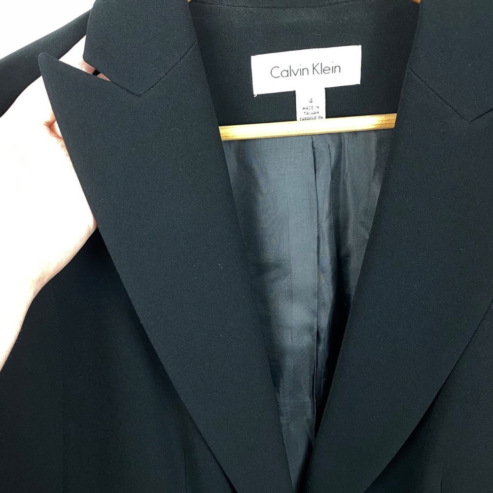 Calvin Klein Lined Single Button Tailored Black B… - image 6